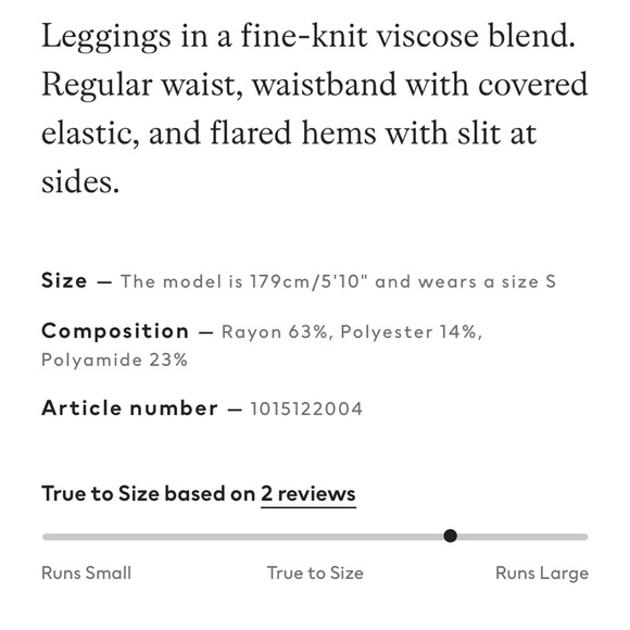 H&M Kelly Green Knit Flared Slit Hem Pull On Legging Pants - Picture 9 of 9